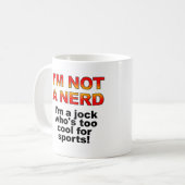 Tasse ou mug drôle de sportif intello (Devant gauche)