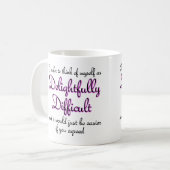 Tasse ou tasse de voyage drôle délicieusement diff (Devant gauche)