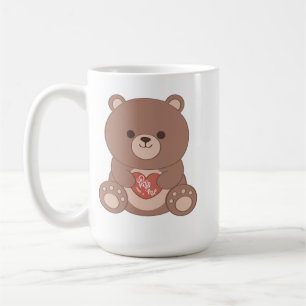 Tasse Ours en Peluche Romantique & Cœurs
