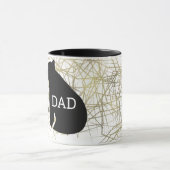 Tasse Ours Minimaliste Papa Foil Abstrait (Centre)
