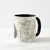 Tasse Ours Minimaliste Papa Foil Abstrait (Devant droit)