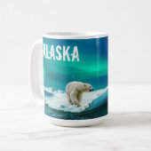 Tasse Ours Polaire Aurore Boréale Alaska (Devant gauche)