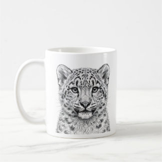Tasse Ourson Léopard des Neiges - Encre Noire sur
