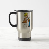 Tasse Ouvrier du Bâtiment Sciant une Planche (Gauche)
