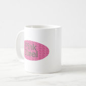 Tasse ovale en acier rose (Devant gauche)