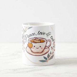 Tasse Paix Amour et Thé | Mug pour amateur de thé