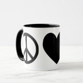 Tasse Paix, Amour & Pélicans (Devant gauche)