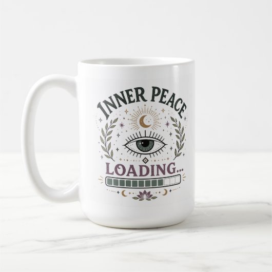 Tasse « Paix intérieure en chargement… » (Gauche)