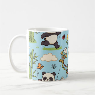 Tasse Panda Cerf-Volant - Motif Mignon Jardin de P