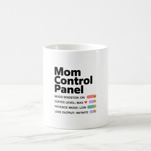 Tasse Panneau de Contrôle Maman | Café drôle de Fê (Centre)