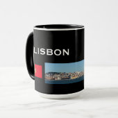 Tasse panoramique de Lisbonne Portugal (Devant gauche)