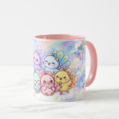 Tasse Paons Colorés Mignons (Devant droit)