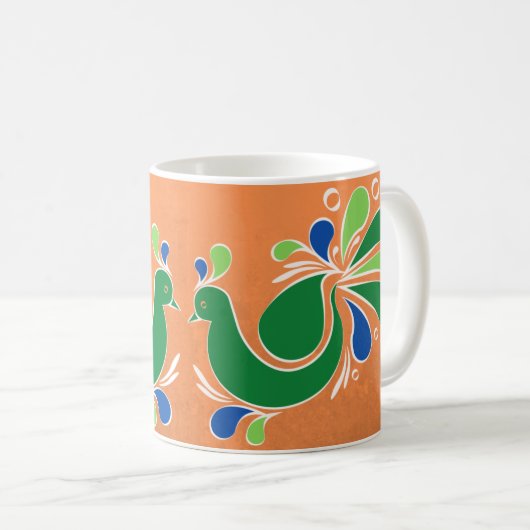 Tasse Paons Dansants (Devant droit)