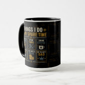 Tasse Papa Drôle | Choses que je fais pendant mon (Devant gauche)