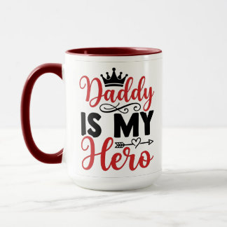 Tasse Papa est mon héros pour la fête des pères