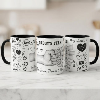 Tasse Papa Fête des Pères Cadeau Nom Personnalisé