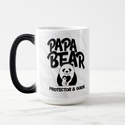 Tasse Papa Ours – Conception Panda Protecteur & Gu (Gauche)