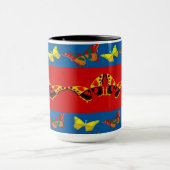 Tasse Papillon en Bleu, Jaune & Rouge (Centre)