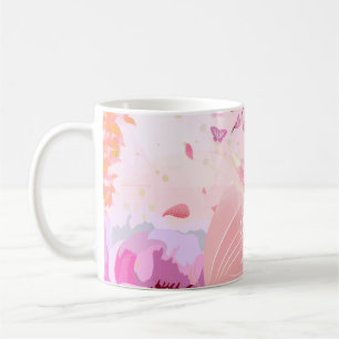 Tasse Papillon Fleur de Cerisier Rose Floral Pri