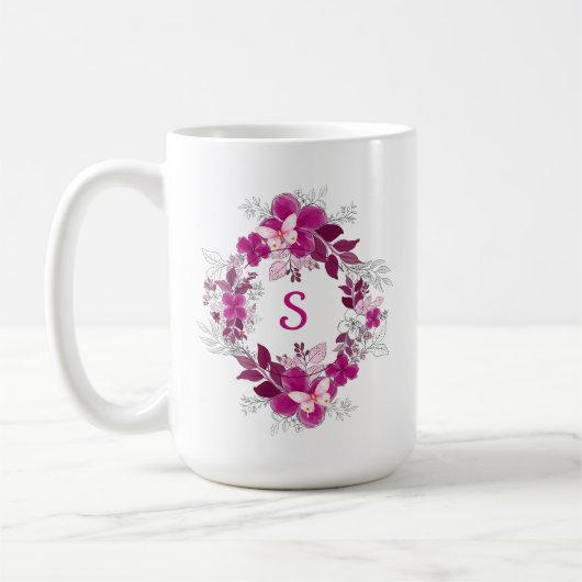Tasse Papillon Floral Rose (Gauche)