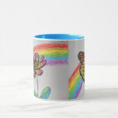 Tasse Papillon Monarque Arc-en-ciel Bleu (Centre)
