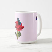 Tasse Papillons et Rose (Devant droit)