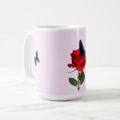 Tasse Papillons et Rose (Devant gauche)