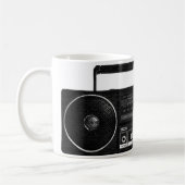 Tasse par radio vintage (noir) (Gauche)