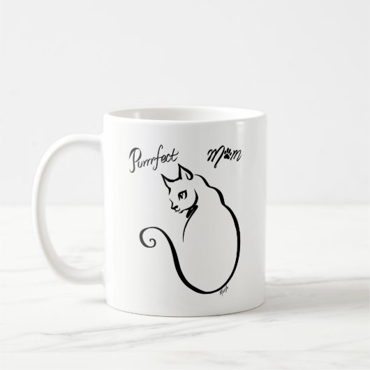 Tasse parfaite tirée par la main unique d'art de (Gauche)