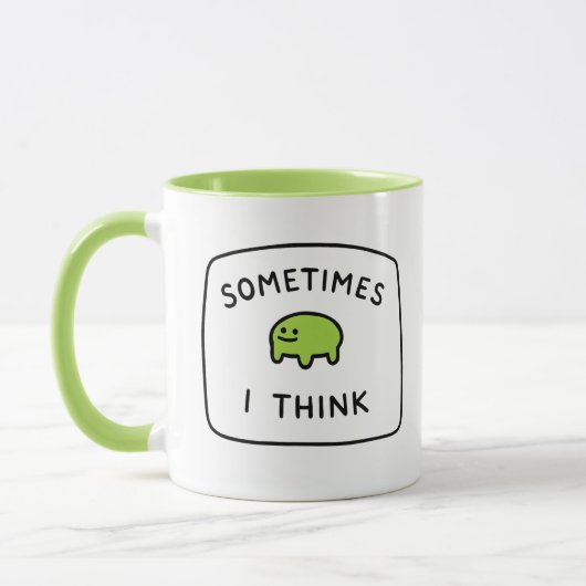 Tasse "Parfois je pense" Blob Drôle (Gauche)