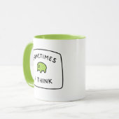 Tasse "Parfois je pense" Blob Drôle (Devant gauche)