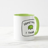 Tasse "Parfois je pense" Blob Drôle (Devant droit)