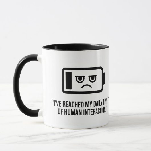 Tasse Pas Plus De Personnes Aujourd'hui (Gauche)