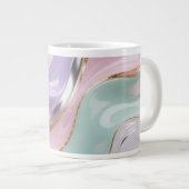 Tasse pastel d'art fluide abstrait – Art pastel te (Devant droit)