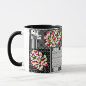 Tasse Patchwork abstrait de quilting quilt rétro v (Gauche)