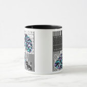 Tasse Patchwork abstrait de quilting quilt rétro v (Centre)
