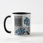 Tasse Patchwork abstrait de quilting quilt rétro v (Gauche)