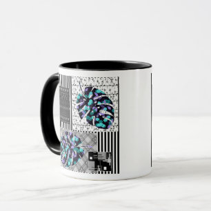 Tasse Patchwork abstrait de quilting quilt rétro v
