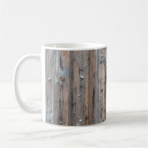 Tasse patinée de bois de construction