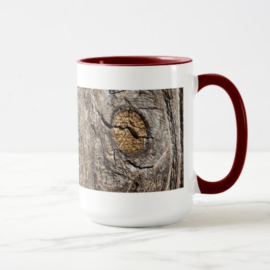 Tasse patinée en bois de noeud (Droite)