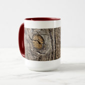 Tasse patinée en bois de noeud (Devant gauche)