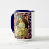 Tasse patriotique de drapeau de Betsy Ross (Devant gauche)