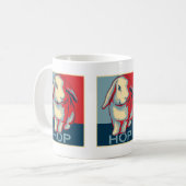 Tasse patriotique du lapin 11oz (Devant gauche)