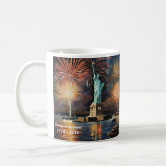 Tasse patriotique représentant Lady Liberty