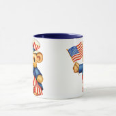 Tasse patriotique vintage d'ours (Centre)