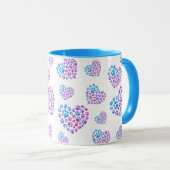 Tasse Pattes Colorées en Forme de Cœurs (Devant droit)