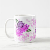 Tasse peinte de fleurs (Gauche)