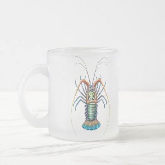 Tasse peinte de langouste (Gauche)