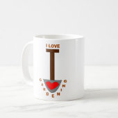 Tasse pelle de jardinage que j'aime (Devant gauche)