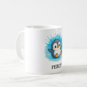 Tasse Percy le Pingouin – Cadeau Personnalisé avec (Devant gauche)